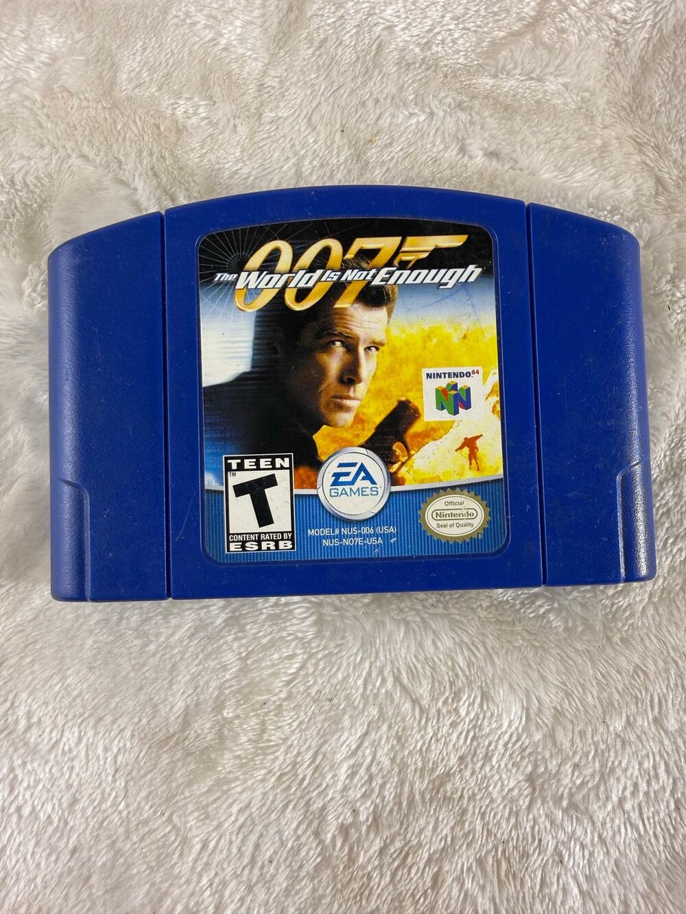007 The World Is Not Enough Video Game N64, 2000 Nintendo Blue Cartridge